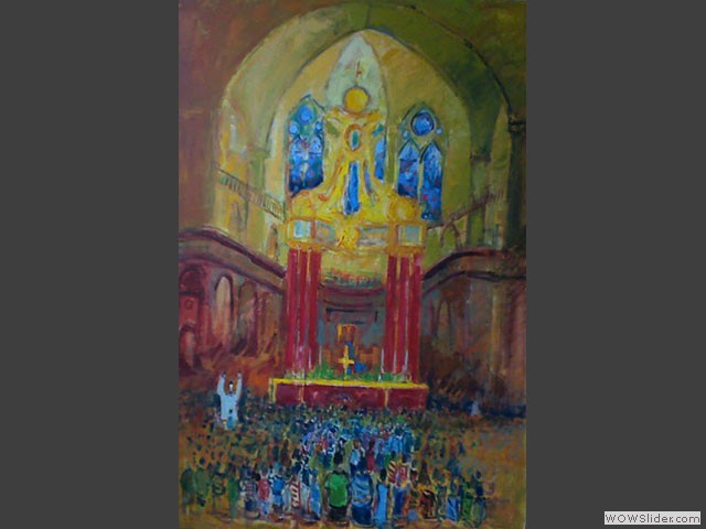 15-N2_Cathédrale d'Angers 1986-Huile 97x143 signé